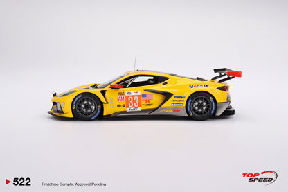 Topspeed 1:18 Chevrolet Corvette C8.R #33 Corvette Racing  2023 Le Mans 24 Hrs  LM GTE AM Class Winner