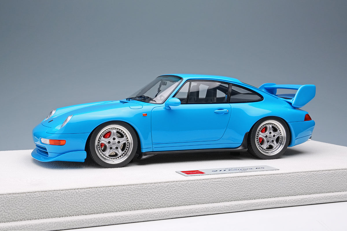 Make Up Co., Ltd / Eidolon 1995 Porsche 911 993 Carrera RS (Japan Version) Riviera Blue WITH DISPLAY 1:18