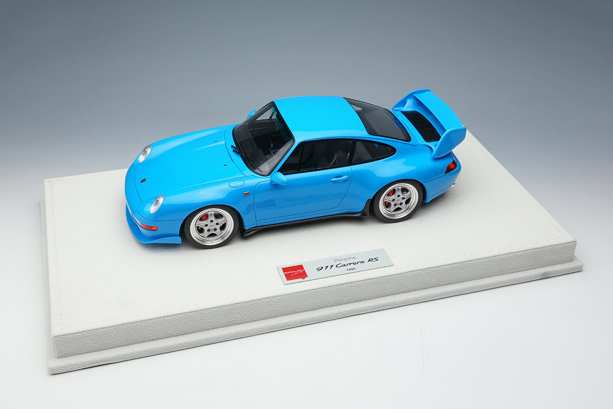 Make Up Co., Ltd / Eidolon 1995 Porsche 911 993 Carrera RS (Japan Version) Riviera Blue WITH DISPLAY 1:18