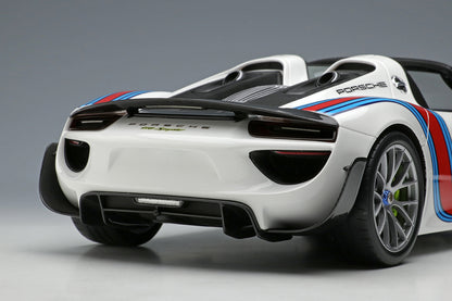 Make Up Co., Ltd / Eidolon 2011 Porsche 918 Spyder Weissach Martini Livery WITH DISPLAY 1:18