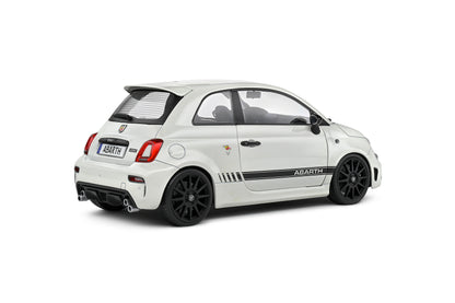 Solido 2022 Fiat 695 (500) Abarth White w/ Black Stripe 1:18