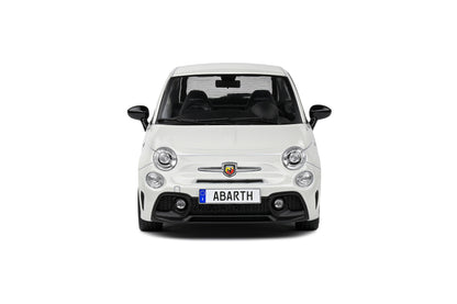 Solido 2022 Fiat 695 (500) Abarth White w/ Black Stripe 1:18