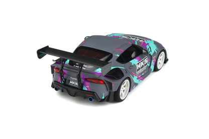 GT Spirit 2020 Toyota HKS GR Supra A90 Grey with Purple & Green 1:18