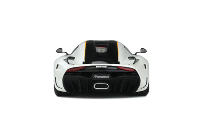 GT Spirit 2018 Koenigsegg Regera White Metallic w/ Black Stripes & Orange Accents 1:18