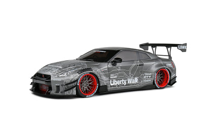 Solido 2020 Nissan GT-R (R35) W/ Liberty Walk Body Kit 2.0 Catalogue Design Grey 1:18