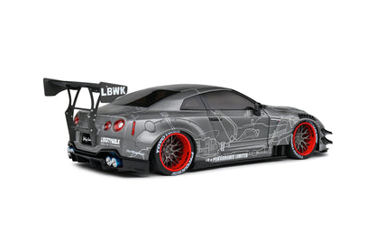 Solido 2020 Nissan GT-R (R35) W/ Liberty Walk Body Kit 2.0 Catalogue Design Grey 1:18