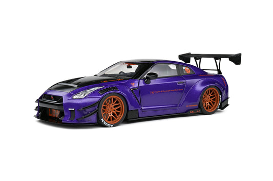 Solido 2022 Nissan GT-R (R35) W/ Liberty Walk Body Kit 2.0 Purple 1:18