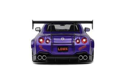 Solido 2022 Nissan GT-R (R35) W/ Liberty Walk Body Kit 2.0 Purple 1:18