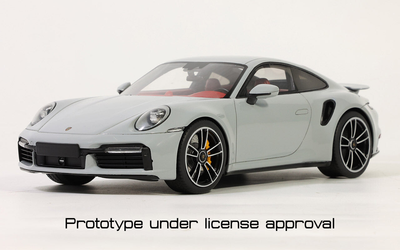 GT Spirit 2020 Porsche 911 992 Turbo S Chalk (AKA Crayon) w/ Red Interior 1:18 Resin