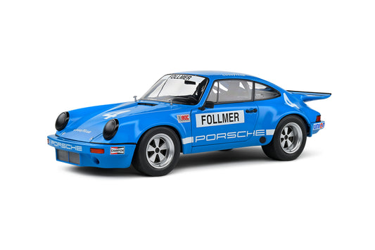 Solido 1974 Porsche 911 IROC Riverside No 4 Follmer IROC Blue 1:18