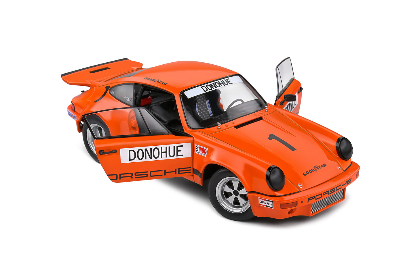 Solido 1974 Porsche 911 IROC Daytona No 1 Donohue IROC Orange 1:18