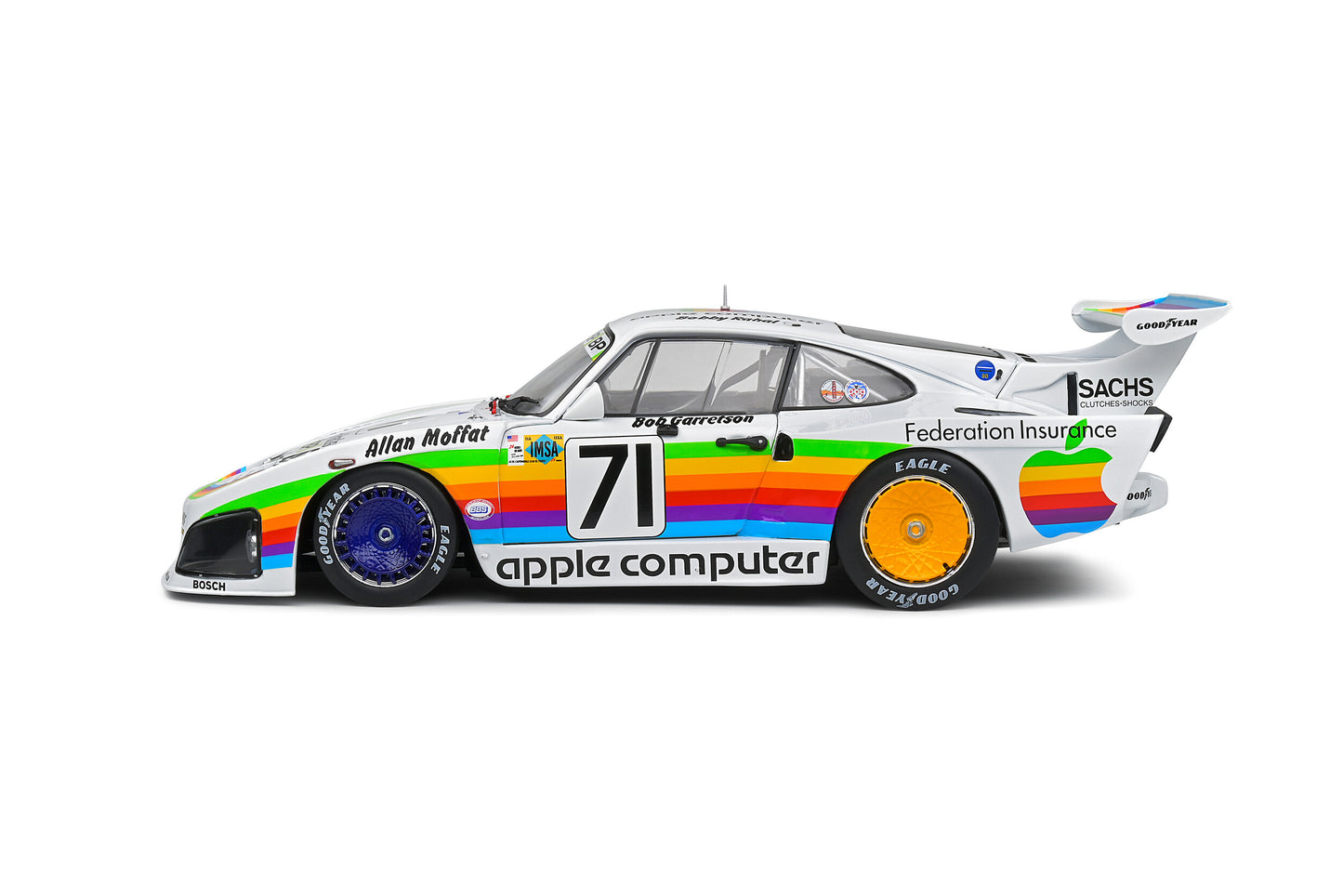 Solido 1980 Porsche 935 K3 #71 Apple Computer 24hr Le Mans White 1:18