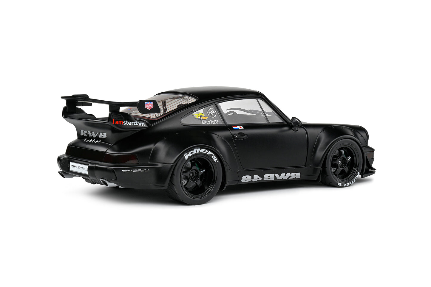 Solido 2016 Porsche 911 (964) RWB Bodykit Darth Vader Black 1:18