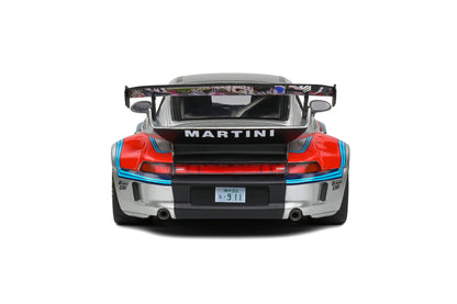 Solido 2020 Porsche 993 RWB Bodykit No 11 Martini Racing Livery Coupe Silver Red Blue 1:18