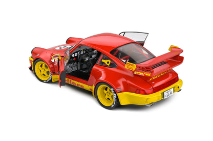 Solido 2016 Porsche 911 964 RWB Maty's Idlers No 17 Red and Yellow 1:18