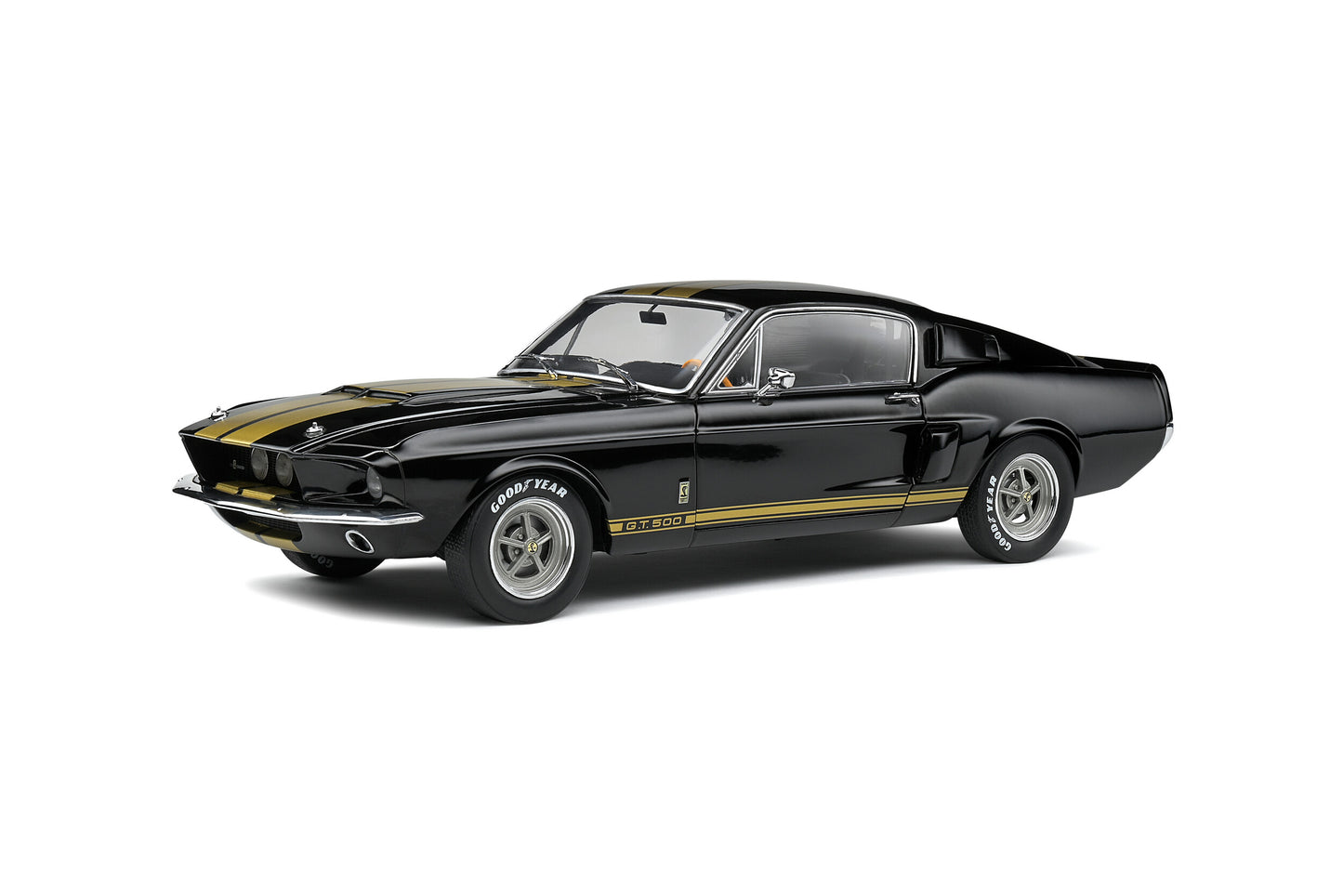 Solido 1967 Ford Shelby Mustang GT500 Black w/ Gold Stripes 1:18