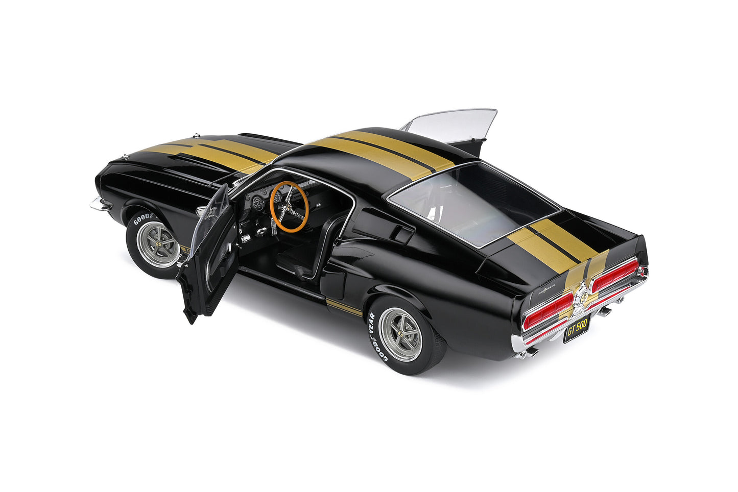 Solido 1967 Ford Shelby Mustang GT500 Black w/ Gold Stripes 1:18