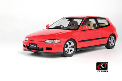 LCD 1993 Honda Civic SiR II EG6 V-Tech Hatchback Red 1:18