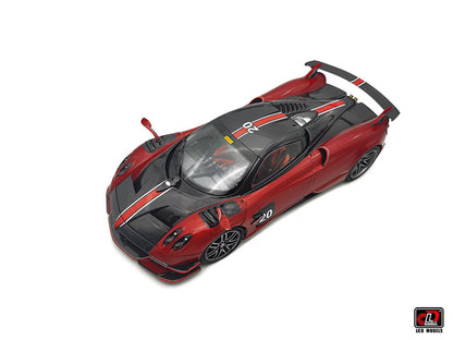 LCD Pagani Huayra BC Roadster Red & Carbon 1:18