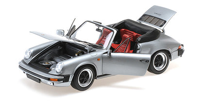 Minichamps 1983 Porsche 911 Carrera 3.2 Cabriolet G Series Grey Metallic 1:18