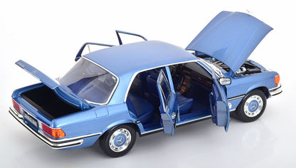 Norev 1973 Mercedes-Benz S-Class 350 SE (W116) Light Blue Metallic 1:18