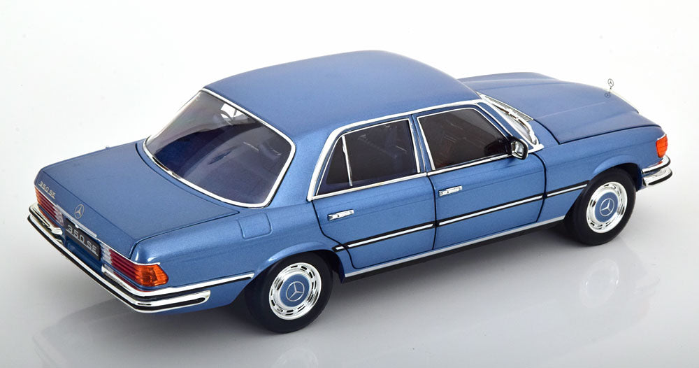 Norev 1973 Mercedes-Benz S-Class 350 SE (W116) Light Blue Metallic 1:18