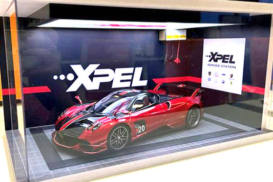 Xpel Garage Workshop Diorama - LED Display Case Acrylic 1:18