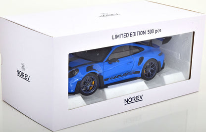 Norev Porsche 911 992 GT3 RS Weissach Pkg Shark Blue 1:18 LIMITED