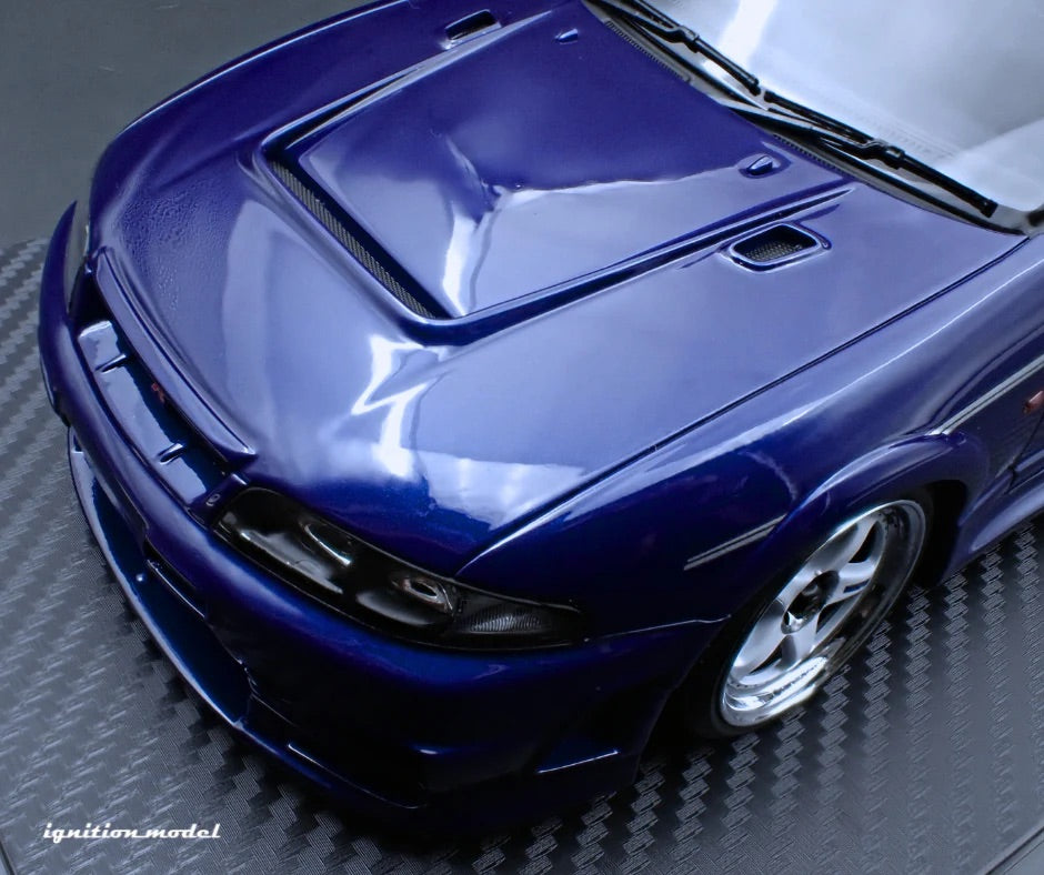 Ignition-Model Nissan Skyline GT-R 400r R33 (BCNR33) RHD Deep Marine Blue 1:18