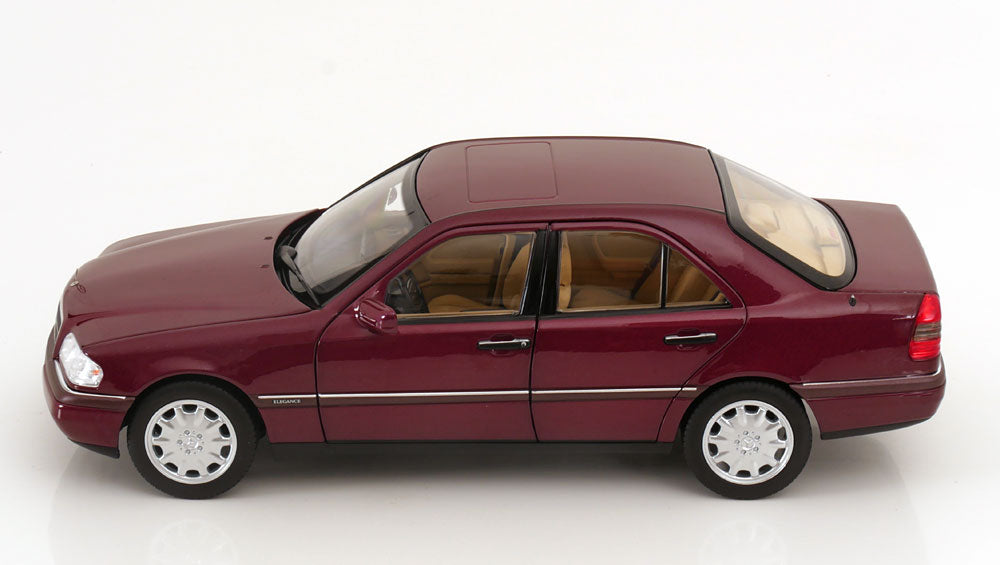 Norev 1993 Mercedes-Benz C-Class C200 Sedan W202 Red Metallic 1:18