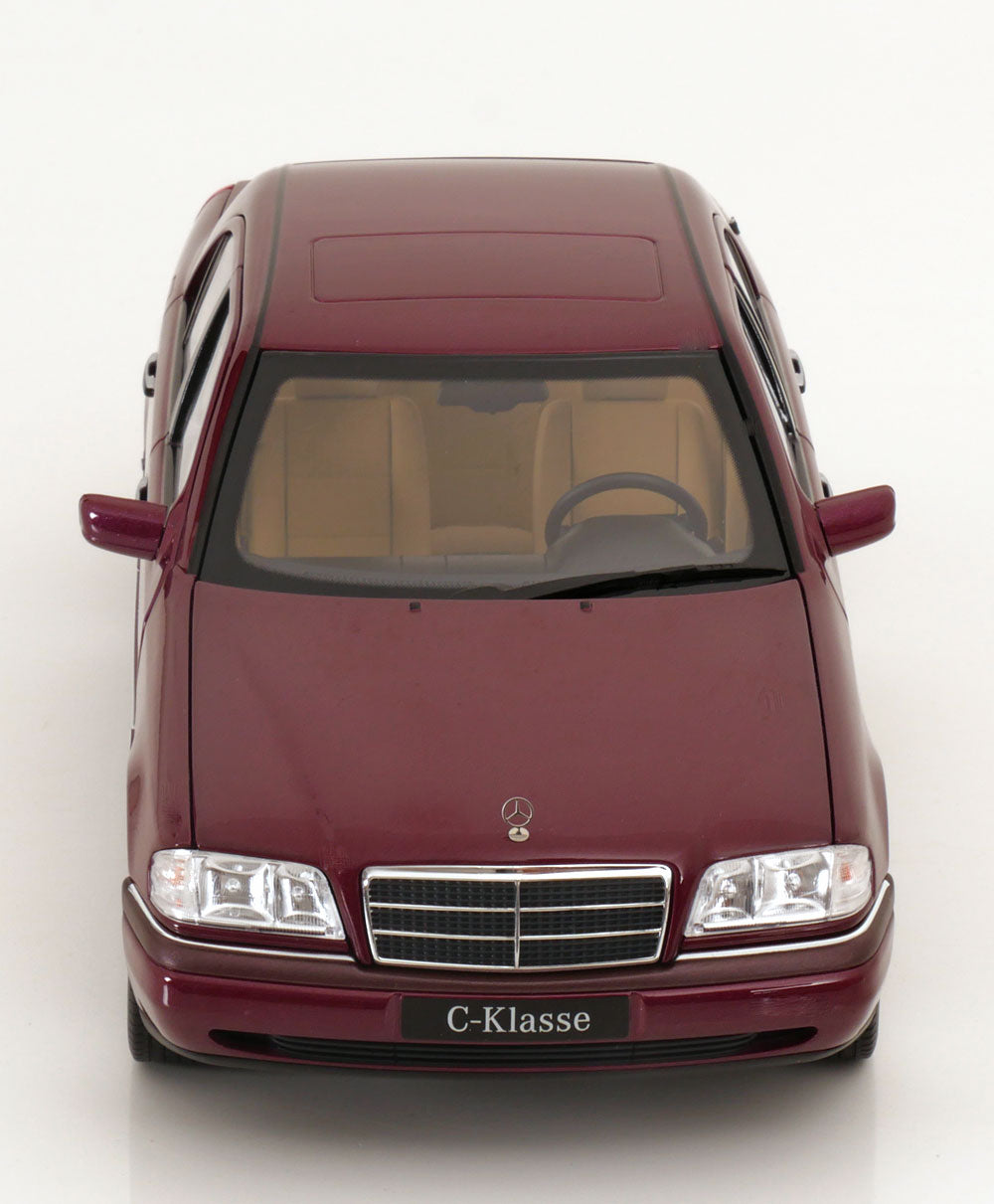 Norev 1993 Mercedes-Benz C-Class C200 Sedan W202 Red Metallic 1:18