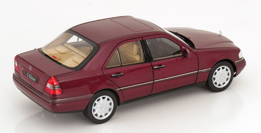 Norev 1993 Mercedes-Benz C-Class C200 Sedan W202 Red Metallic 1:18