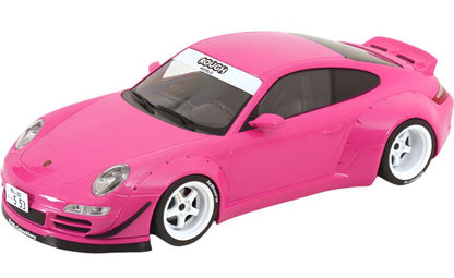 Ixo Porsche 911 997 RWB Roze (Pink) w/ White Wheels 1:18