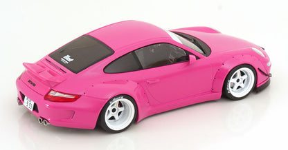 Ixo Porsche 911 997 RWB Roze (Pink) w/ White Wheels 1:18