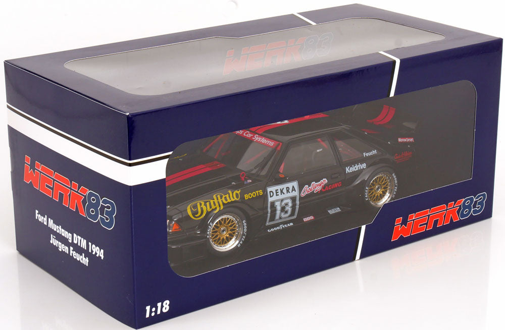 Werk83 1993 Ford USA Mustang 5.0 Dekra No 13 DTM Season 1994 Jurgen Feucht Black 1:18