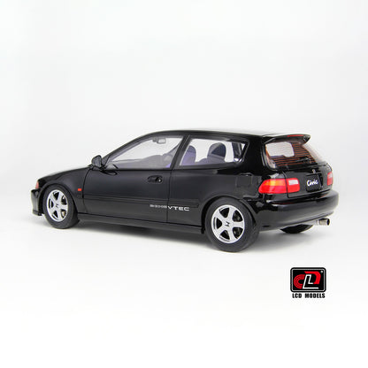 LCD 1993 Honda Civic SiR II EG6 V-Tech Hatchback Black w/ Scissor Lift 1:18