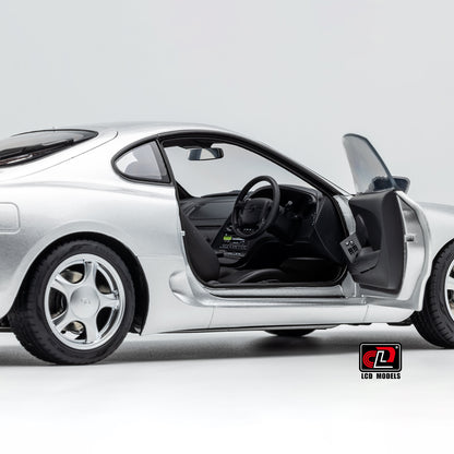 LCD Toyota Supra A80 (Silver color) *Comes with a lift!!* 1:18