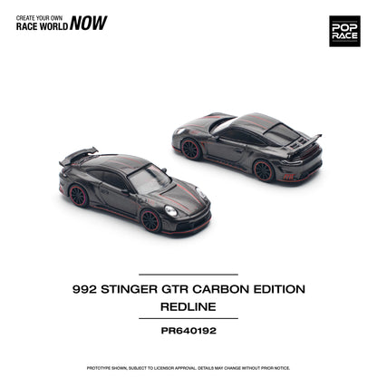 Pop Race Porsche 911 992 Stinger GTR Carbon Edition Redline 1:64