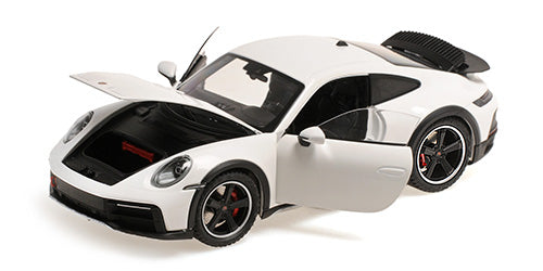 Minichamps 2022 Porsche 911 992 Dakar White w/ Black Wheels 1:18