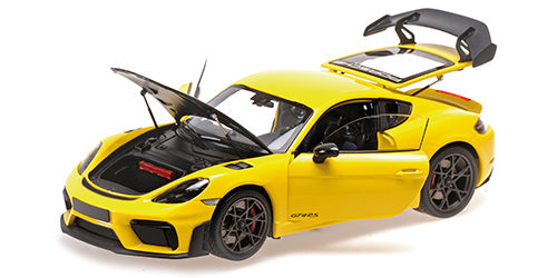 Minichamps 2024 Porsche 718 Cayman GT4 RS w/ Weissach Package Racing Yellow 1:18