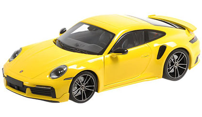 Minichamps 2021 Porsche 911 992 Turbo S Sport Design Racing Yellow 1:18