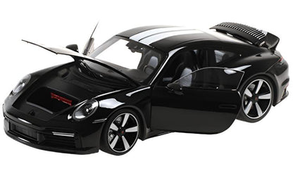 Minichamps 2022 Porsche 911 992 Sport Classic Black w/ White Stripes 1:18