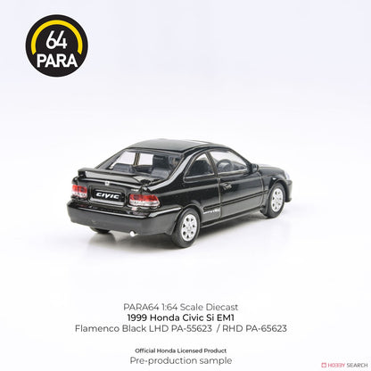 Para64 1999 Honda Civic Si EM1 LHD Black 1:64