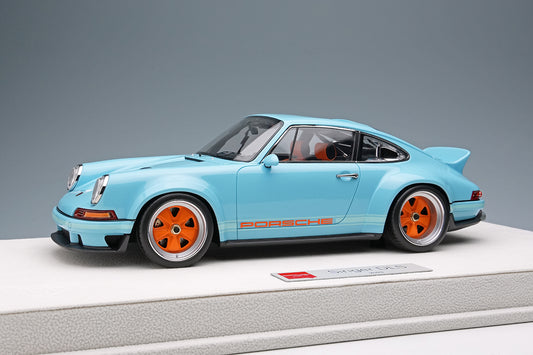 Make Up Co., Ltd / Eidolon 2023 Porsche 911 DLS Gulf Blue WITH DISPLAY 1:18