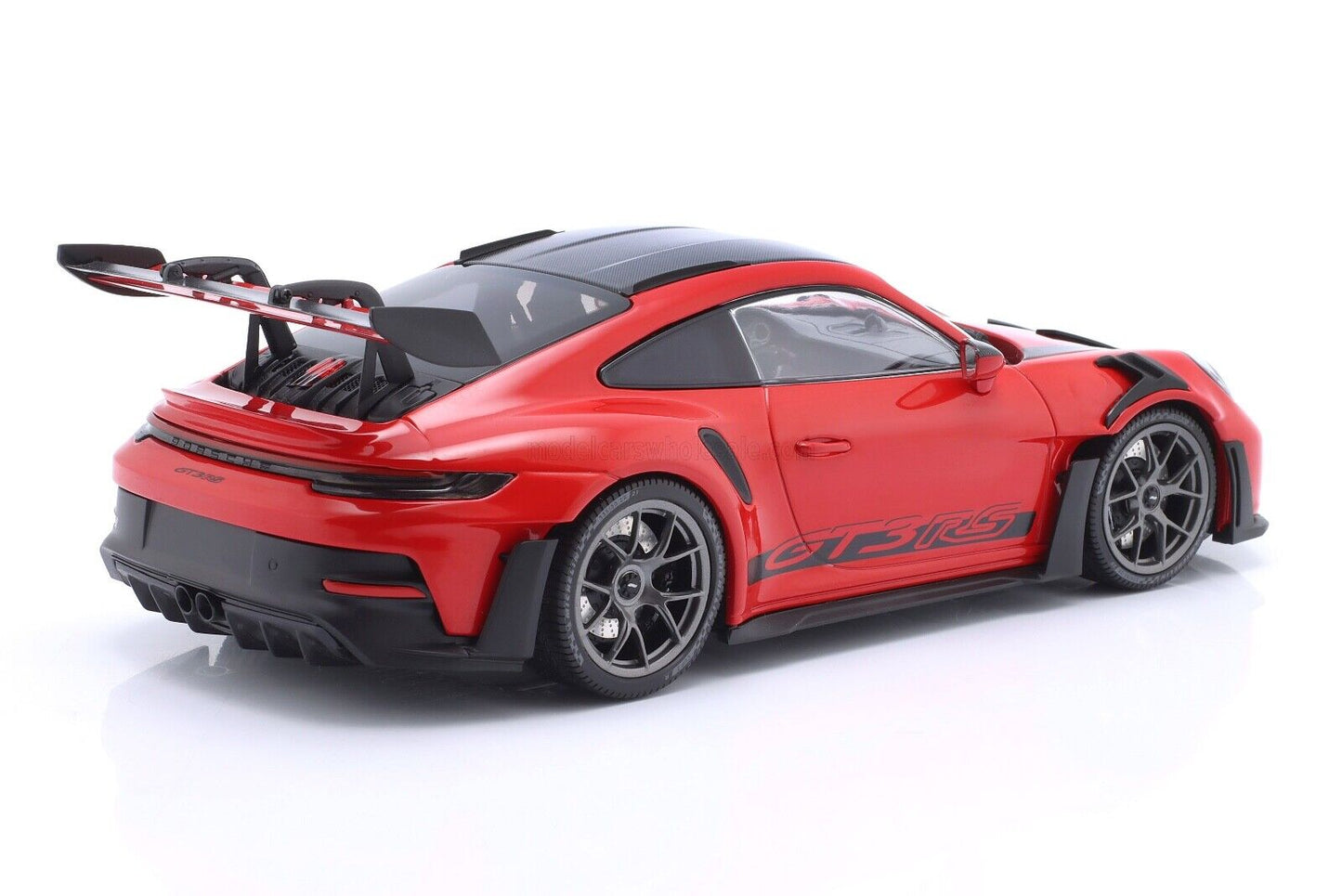 Minichamps 2022 Porsche 911 992 GT3 RS Weissach Pkg Guards Red w/ Black Wheels & Deco 1:18 LIMITED