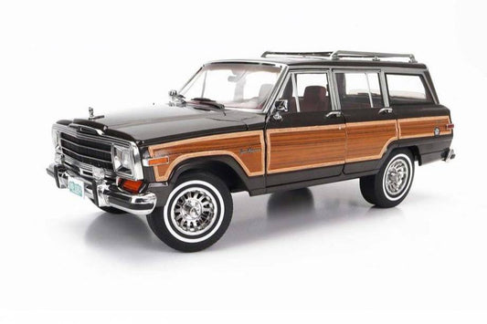 DD Models 1989-1991 Jeep Wagoneer Dark Grey w/ Wood Grain 1:18