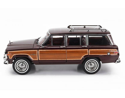 DD Models 1989-1991 Jeep Wagoneer Bordeaux Red w/ Wood Grain 1:18