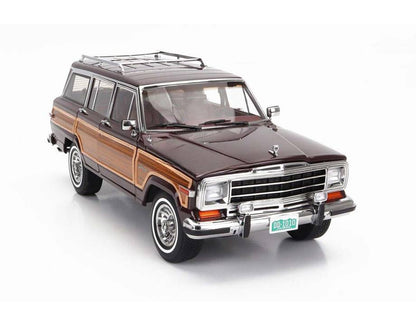 DD Models 1989-1991 Jeep Wagoneer Bordeaux Red w/ Wood Grain 1:18