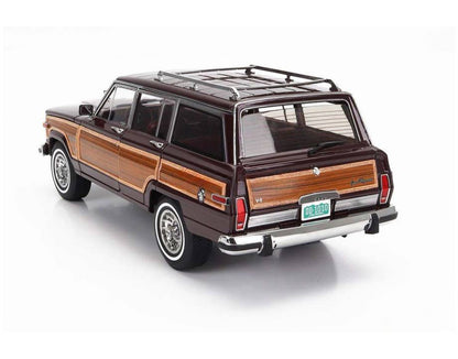 DD Models 1989-1991 Jeep Wagoneer Bordeaux Red w/ Wood Grain 1:18