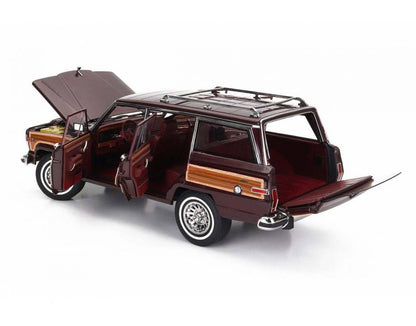 DD Models 1989-1991 Jeep Wagoneer Bordeaux Red w/ Wood Grain 1:18